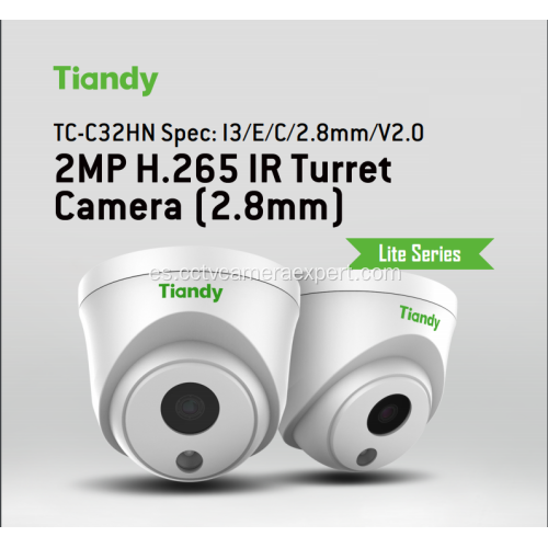 Tiandy 2MP H.265 IR Torreta Cámara 2.8mm TC-C32HN2.0